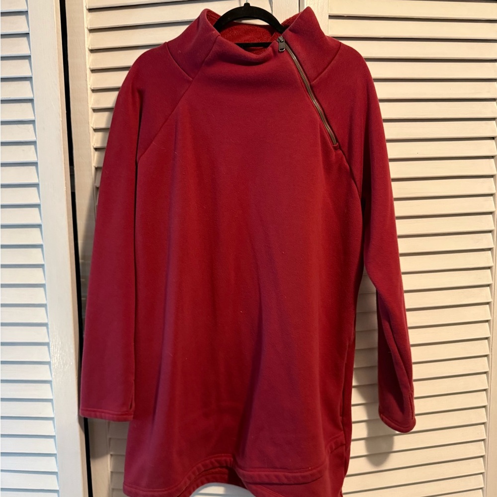 Athleta Burgundy Quarter-Zip Pullover